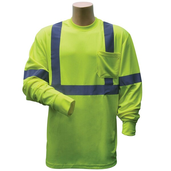 Blackcanyon Outfitters Hi-Vis ANSI Long Sleeve Pocket T-Shirt w/ Reflective Tape - 3XL BCOHVLST3X - main